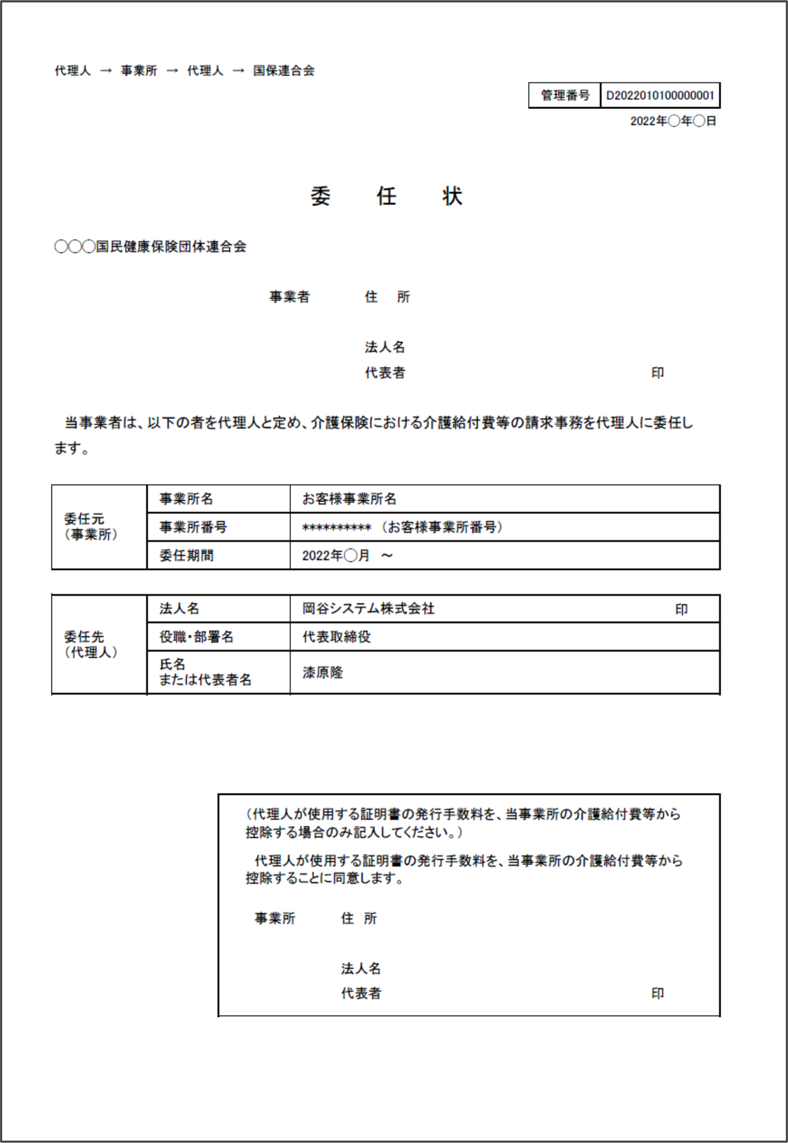 介護保険サービスの場合