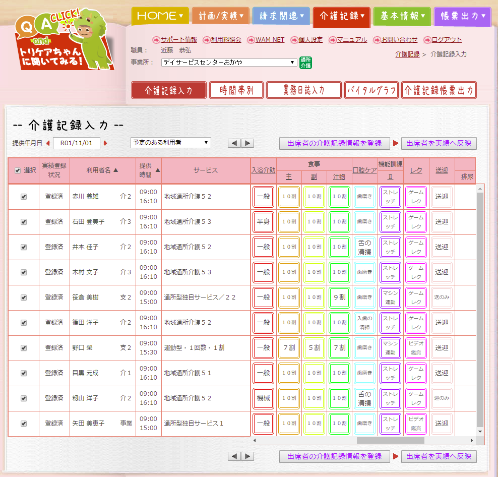 介護記録